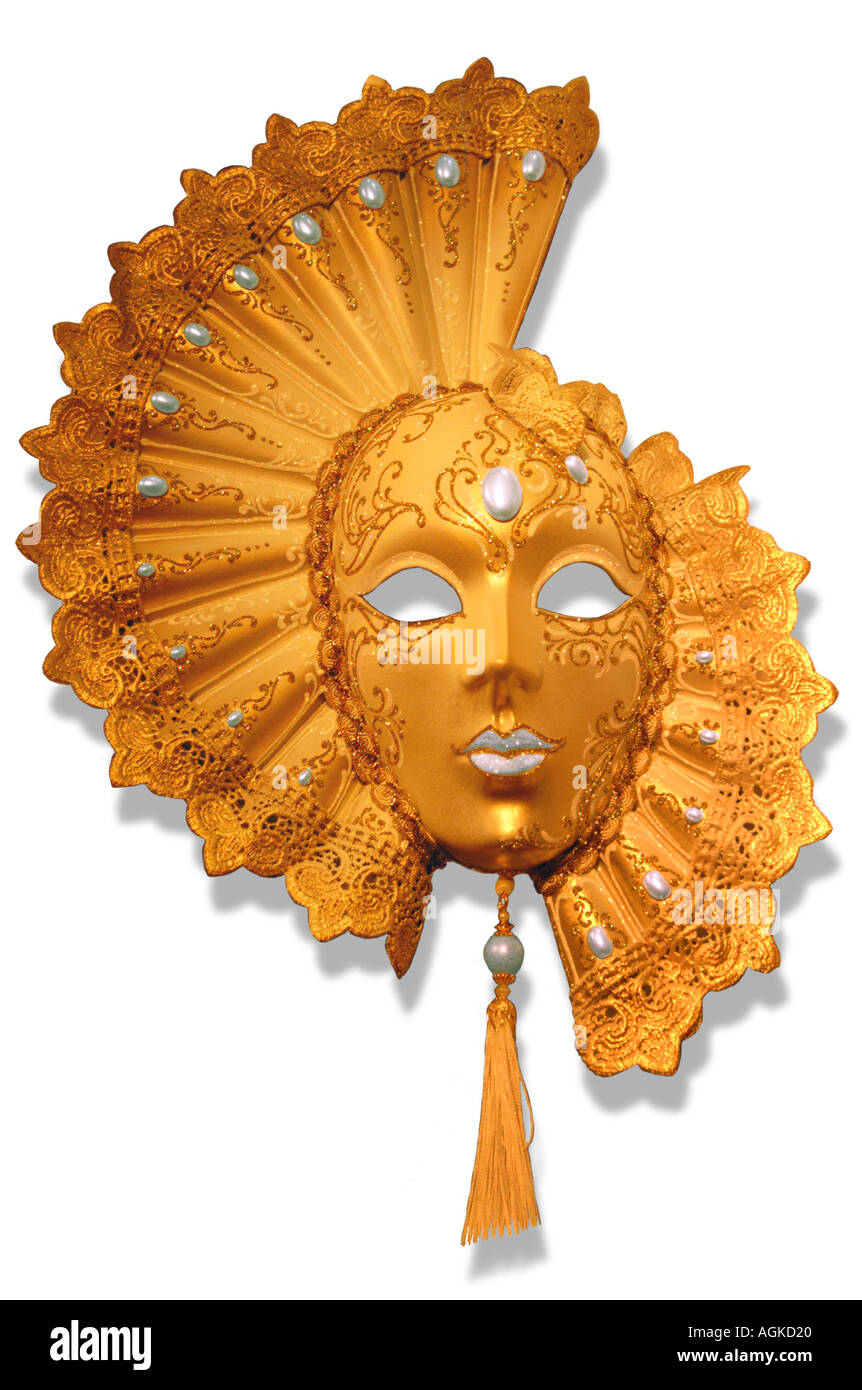 Carnaval vénitien masque de papier mâché papier mâché Banque D'Images