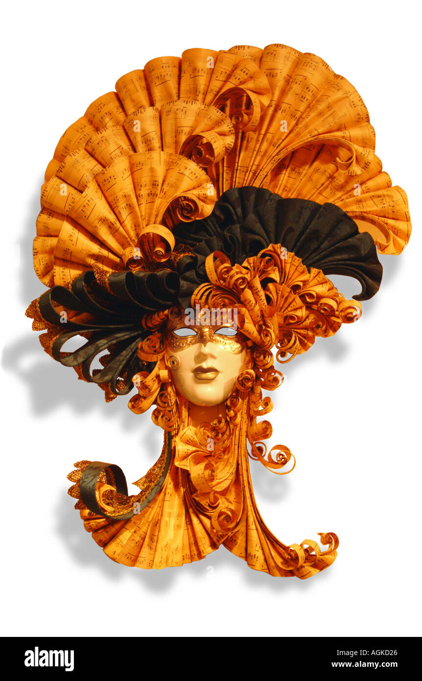 Carnaval vénitien masque de papier mâché papier mâché Banque D'Images