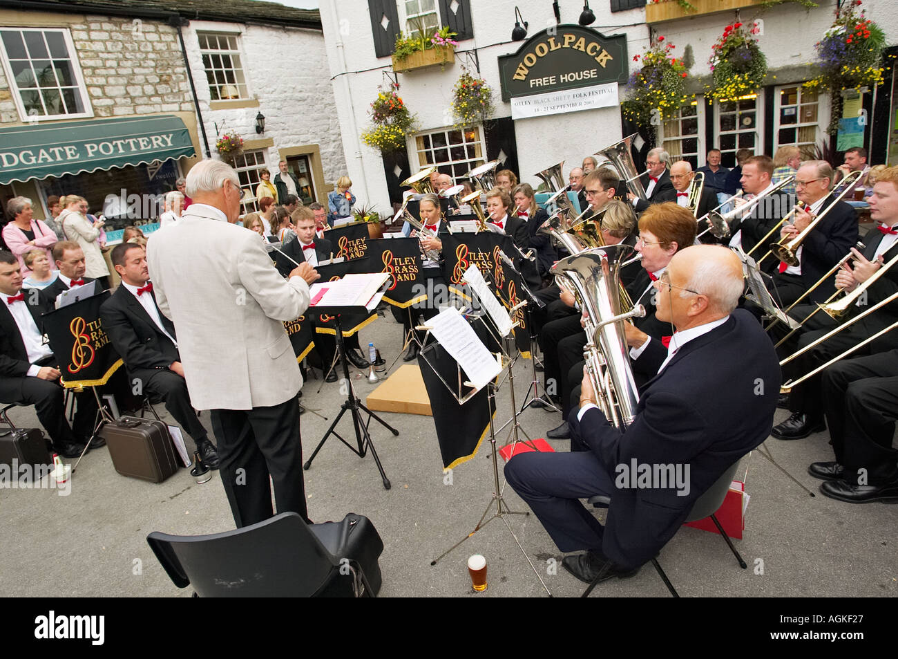 Otley Brass Band Yorkshire Angleterre UK Banque D'Images