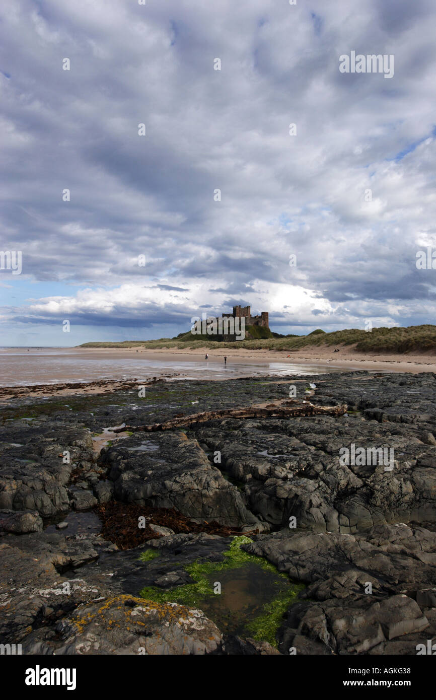 Château de Bamburgh Northumberland en Angleterre Banque D'Images