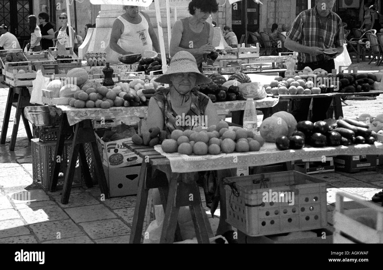 Dame du marché Banque D'Images