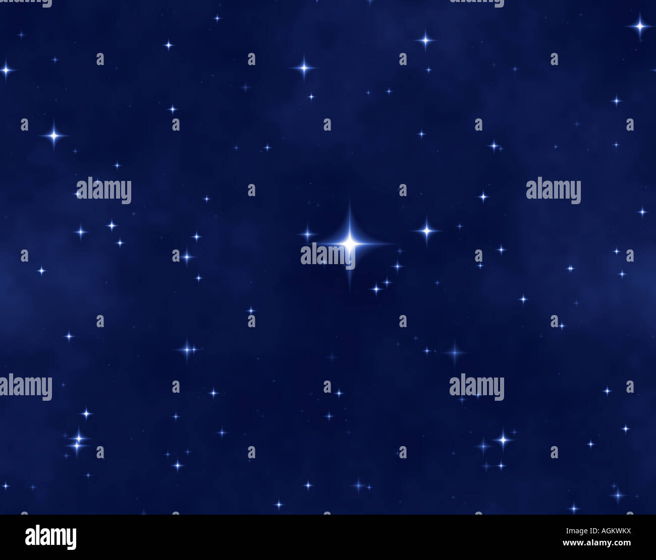 Une Belle étoile Bleue Domaine Des étoiles Brillantes Et