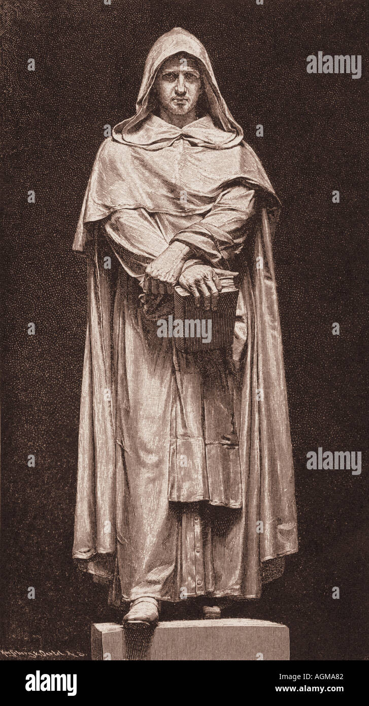 Giordano Bruno (1548-1600), statue Banque D'Images