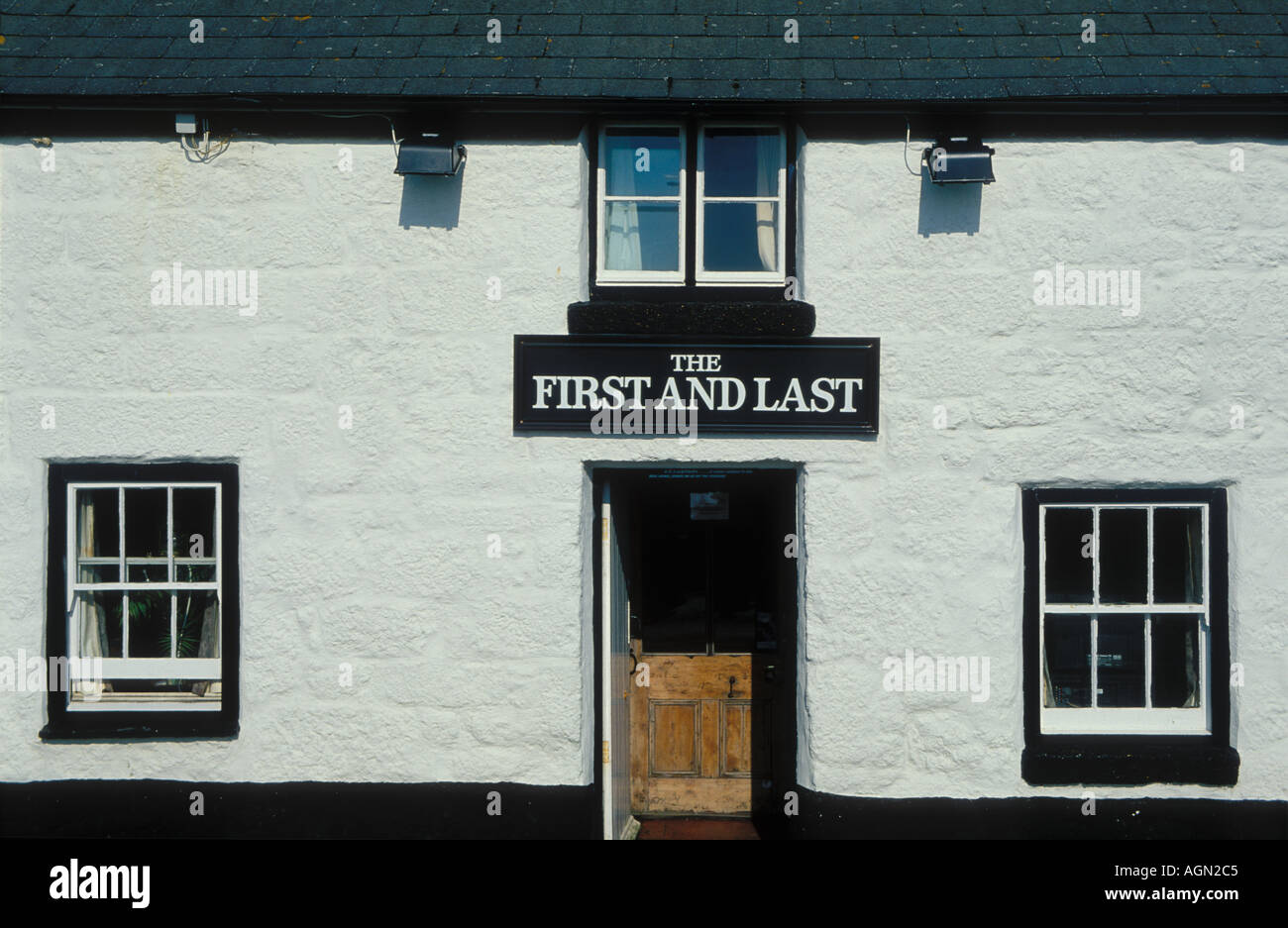 Première et dernière Inn en Angleterre Cornwall Lands End GO UK EU Europe Banque D'Images