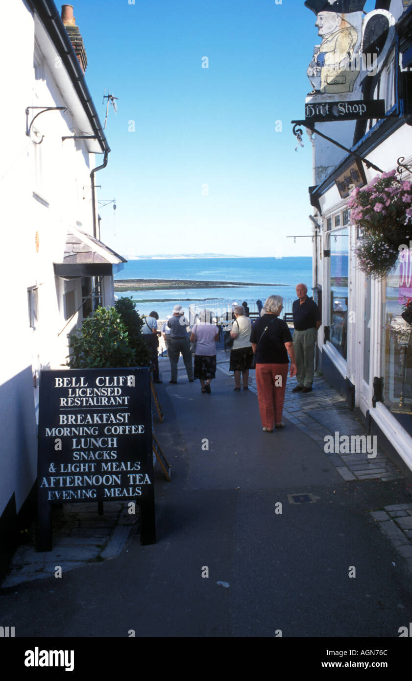 Les contrebandiers ruelles et pubs à Lyme Regis Dorset, Angleterre Banque D'Images