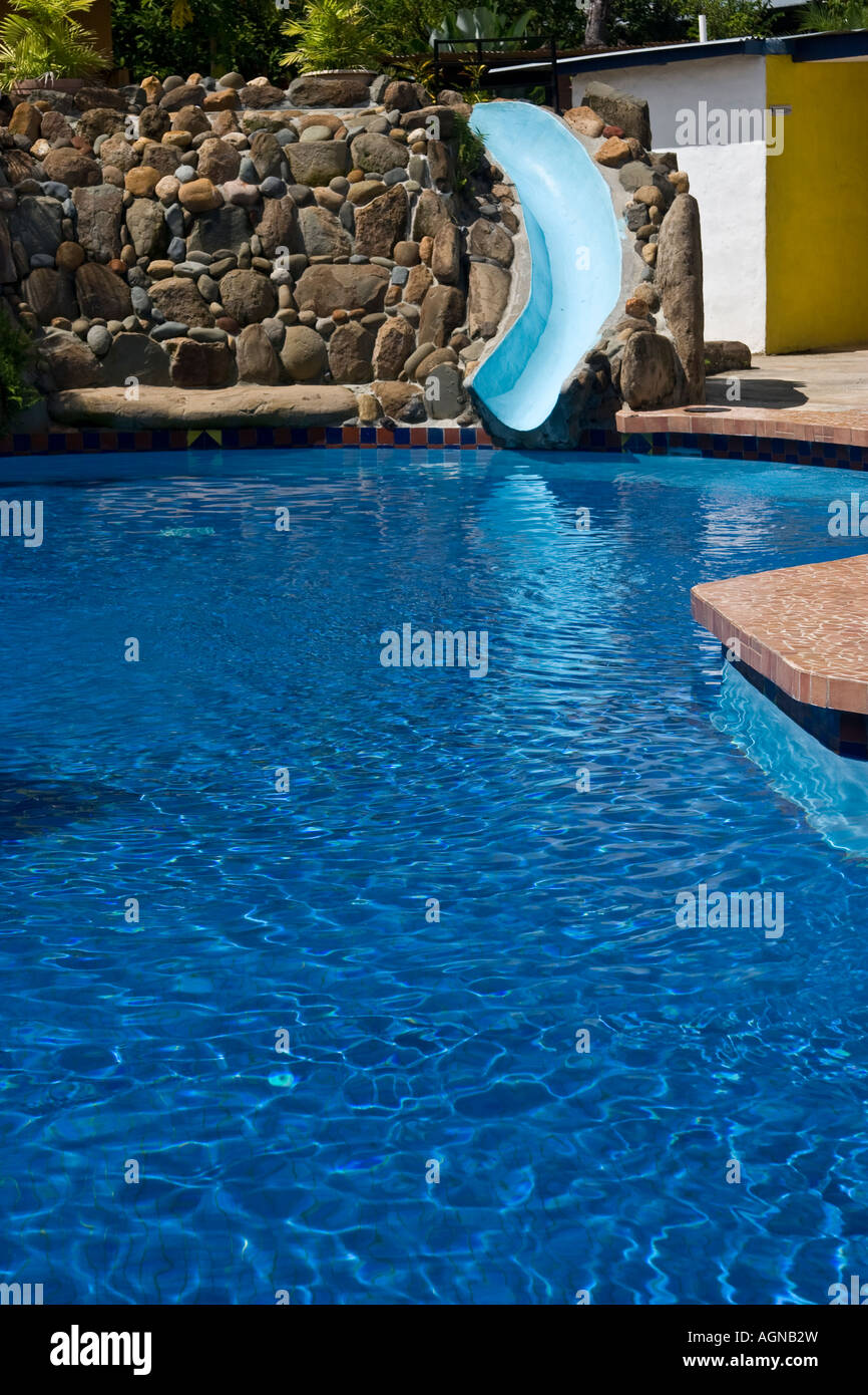 L'eau bleu de l'Hôtel La Hacienda piscine Santiago de Veraguas Panama Amérique Centrale Banque D'Images