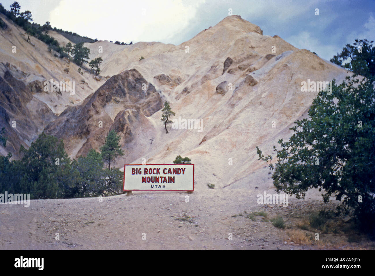 Signe pour le Big Rock Candy Mountain Utah c.1955 Banque D'Images