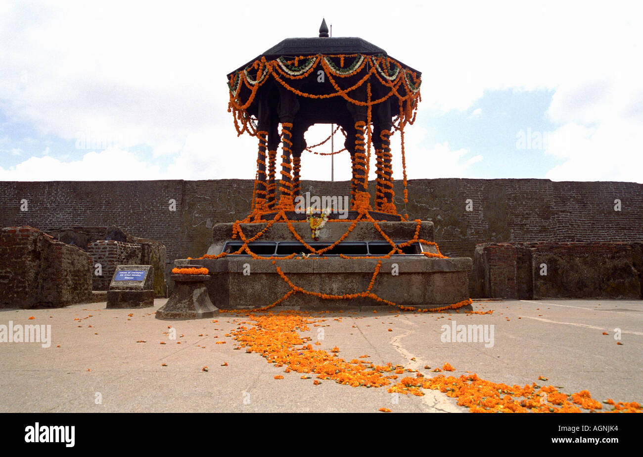 Lors du couronnement de la canopée Shivaji à Raigad Fort, Maharasthra, Inde Banque D'Images