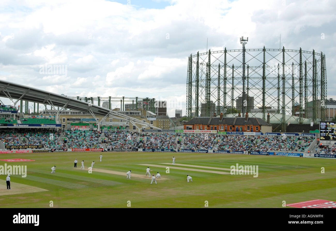 Vue de l'Oval Cricket Ground à Londres en Angleterre au cours d'un test-match Angleterre/Inde Banque D'Images