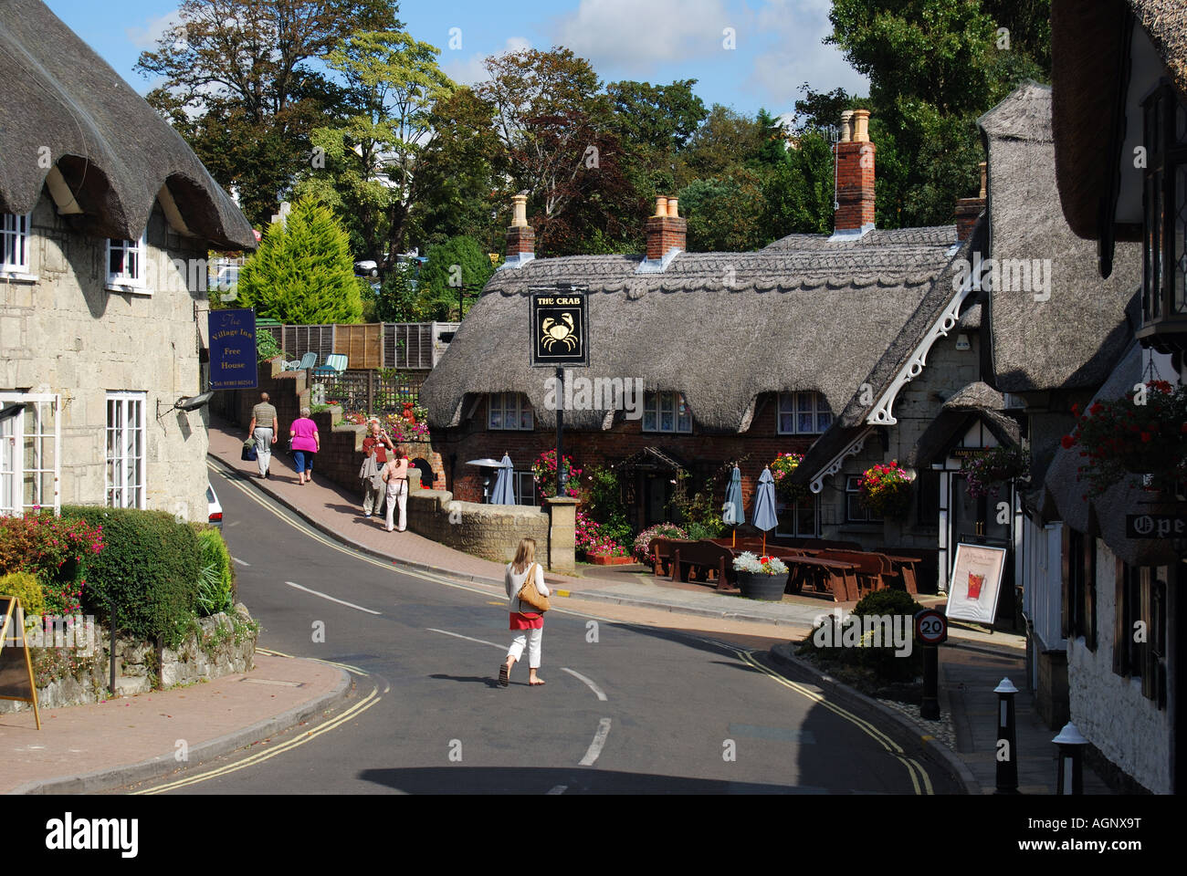 L'Hôtel du crabe, Vieille Ville, Shanklin, Isle of Wight, Angleterre, Royaume-Uni Banque D'Images