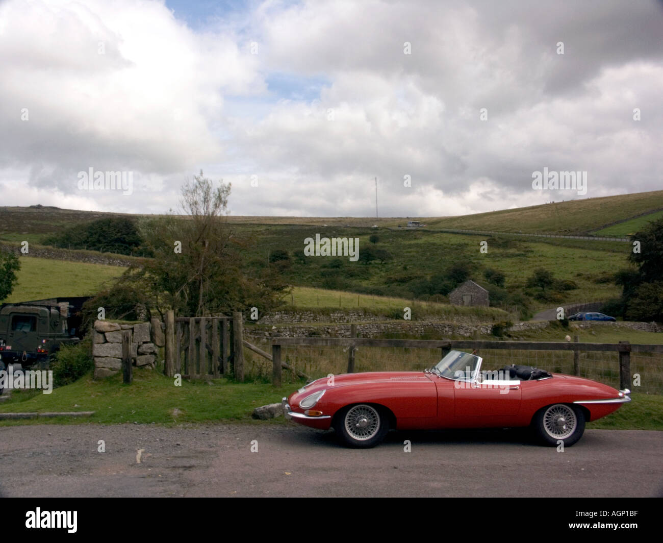 Jag Type E, Dartmoor National Park, Devon, England, UK Banque D'Images