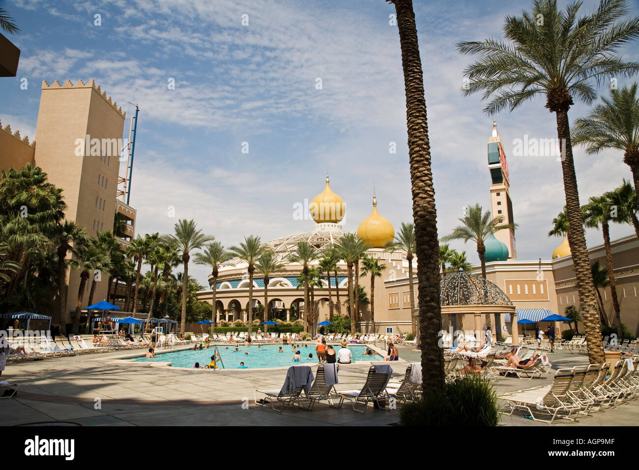 Las Vegas Nevada La piscine de l'Hôtel Sahara Banque D'Images