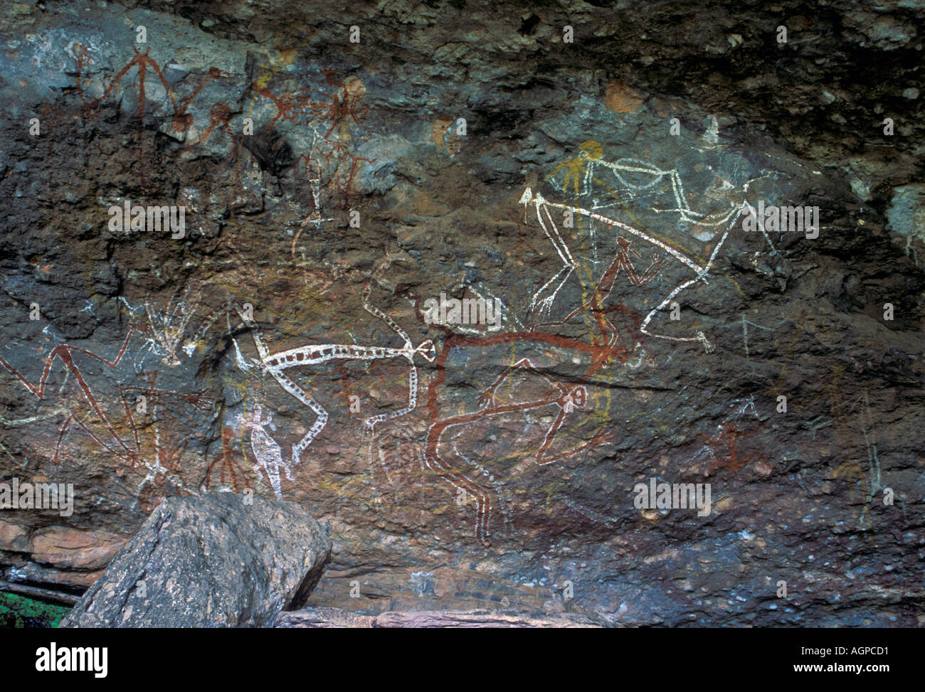 Australie Territoire du nord du Parc National de Kakadu Art autochtone de mauvais esprits Banque D'Images