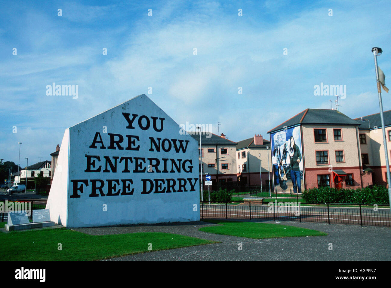 L'écriture sur le mur / Derry / Schriftzug auf Mauer Banque D'Images