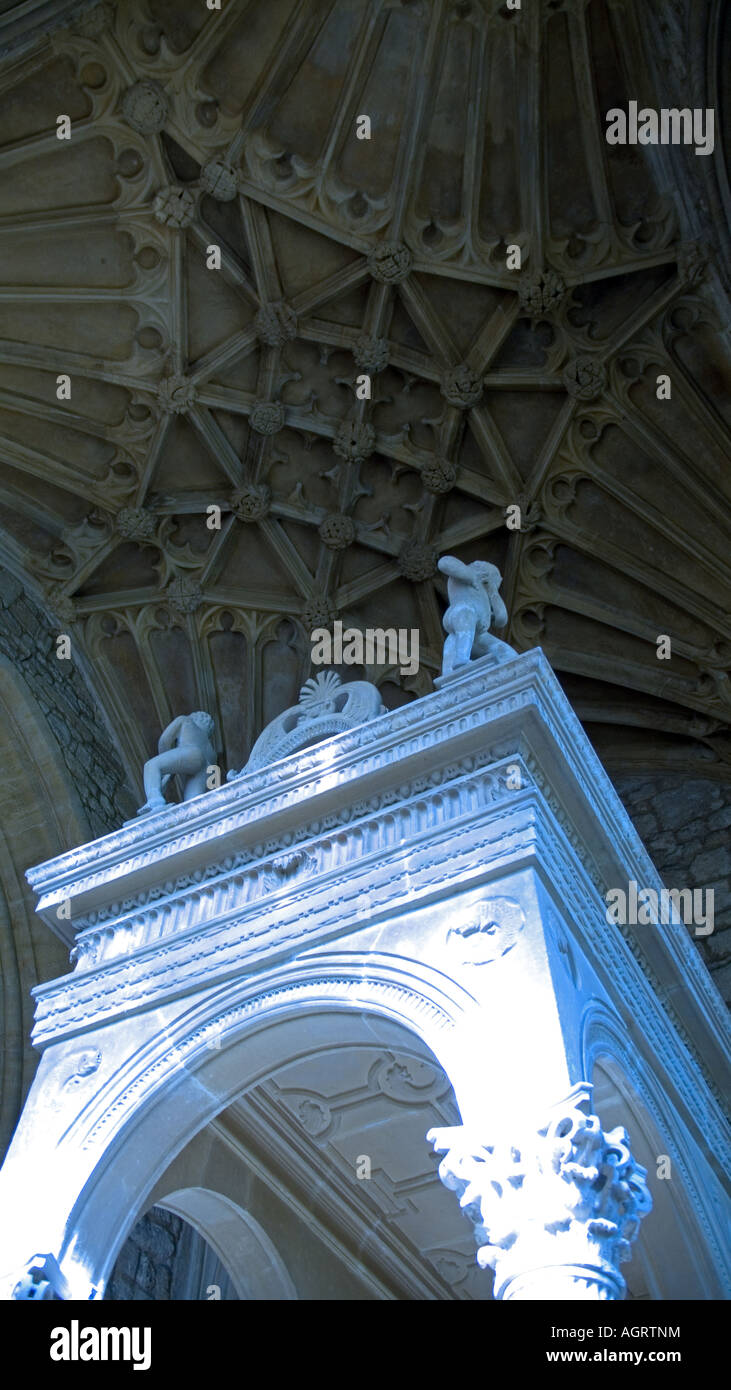 Leweston Memorial, Abbaye de Sherborne, Dorset, England, UK Banque D'Images