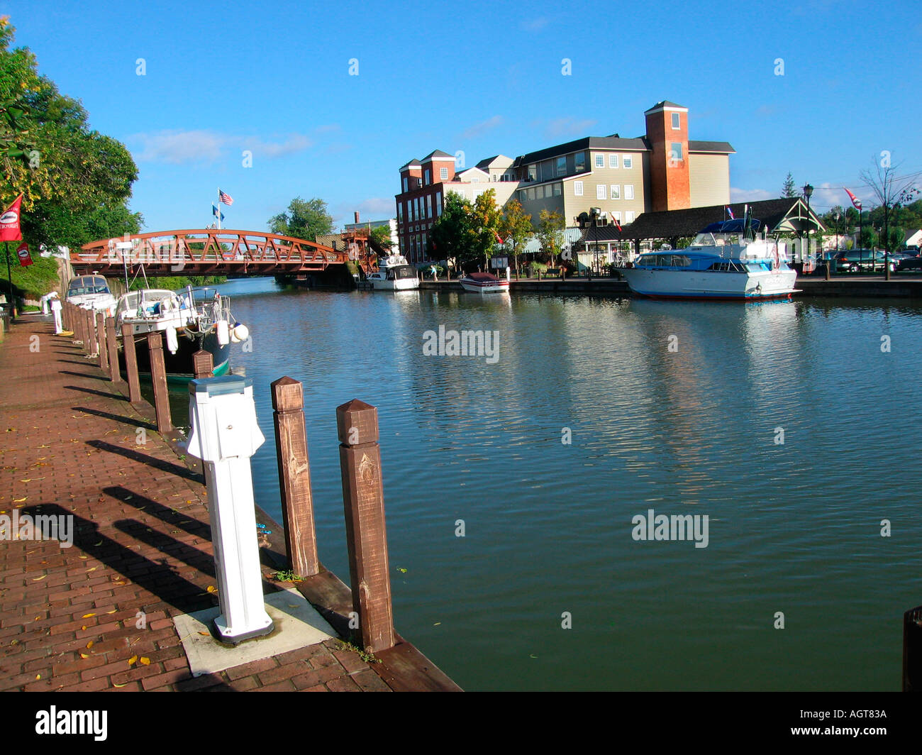 Erie Canal historique Fairport NY USA Banque D'Images
