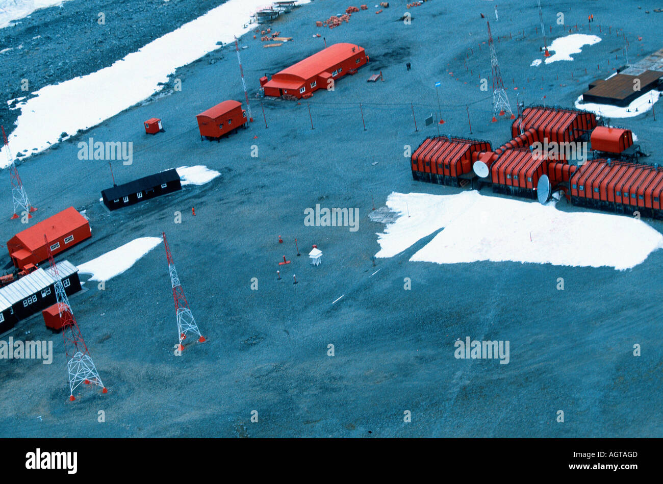 Station de recherche en Antarctique Banque D'Images