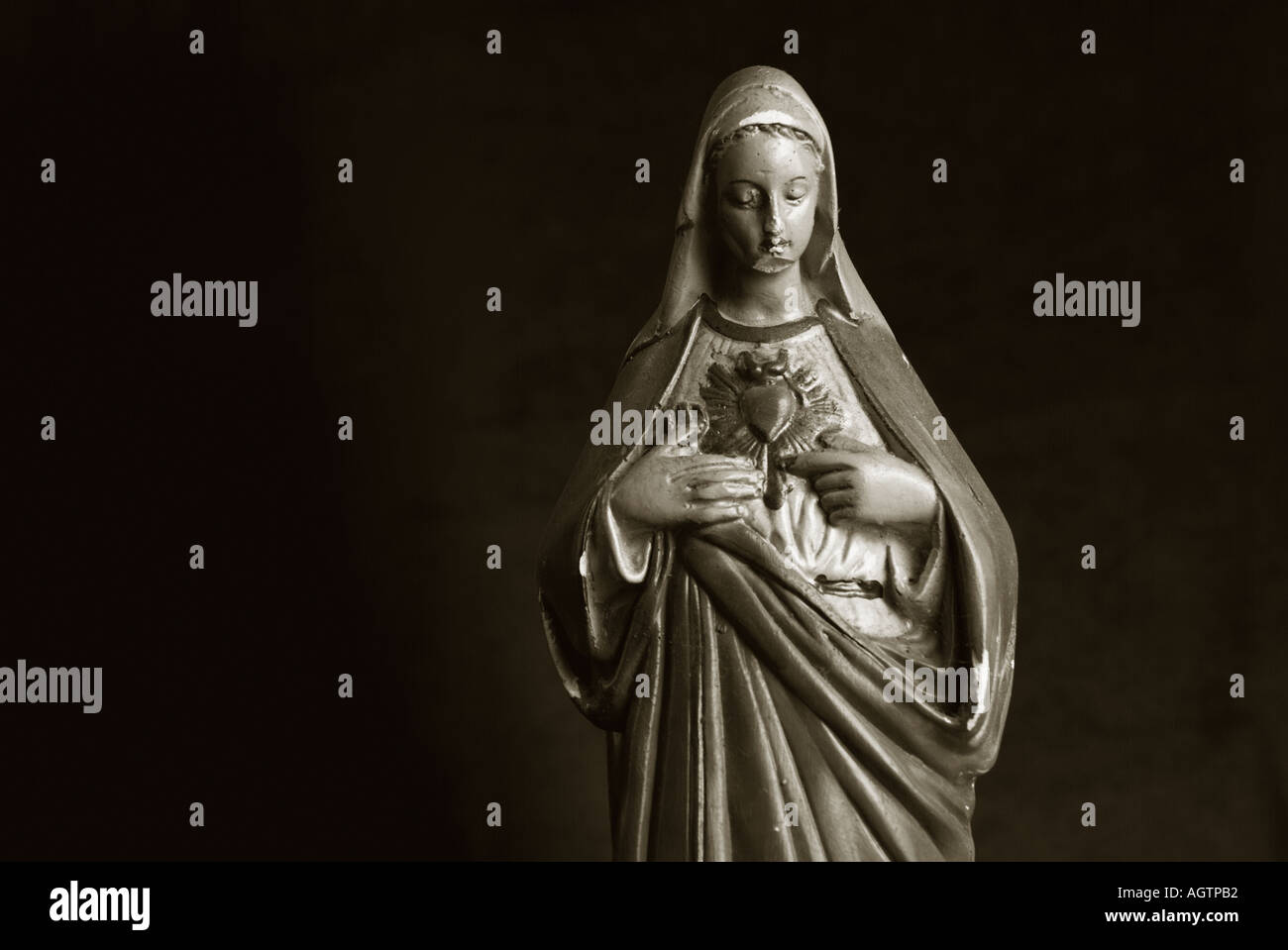 Statuette de Sacré Coeur Madonna Banque D'Images