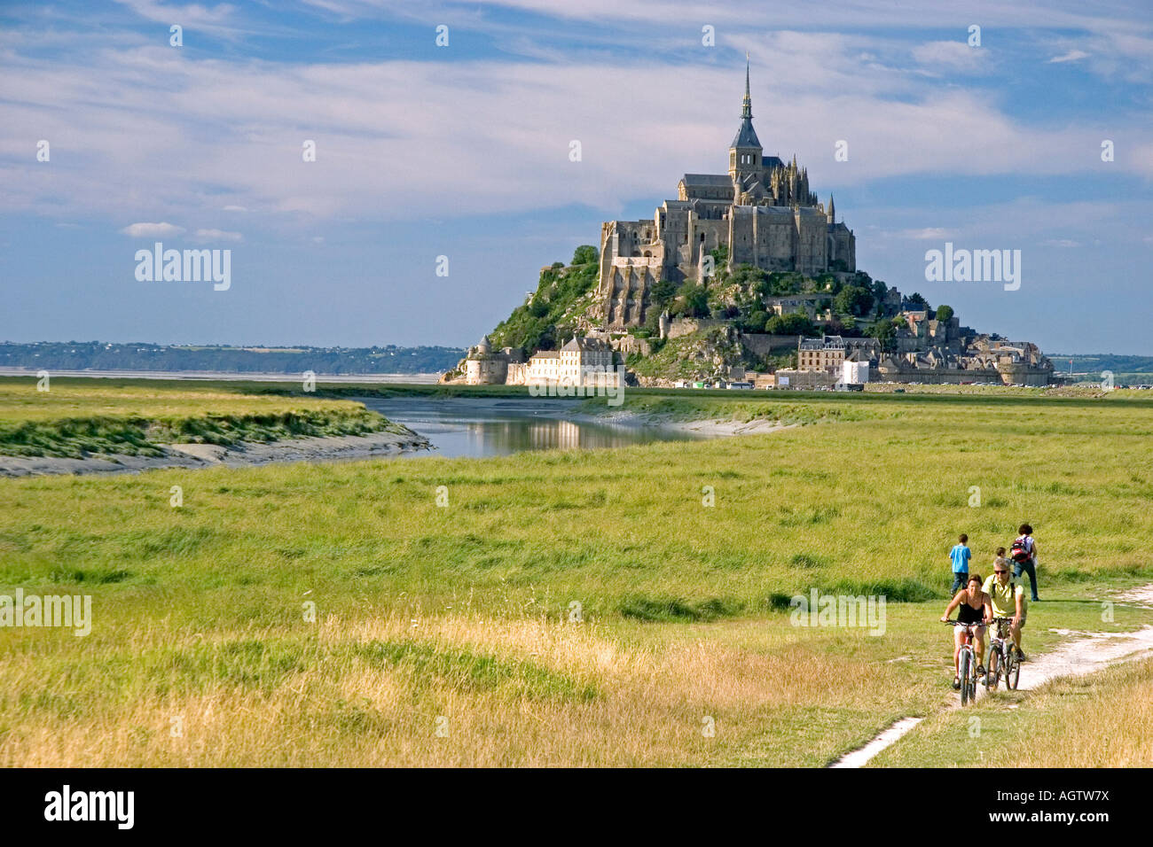 Le Mont Saint Michel dans la région de Basse Normandie France Banque D'Images