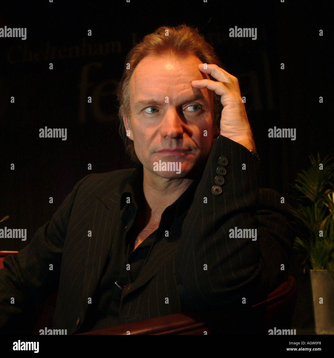 Portrait du chanteur auteur-compositeur Sting anciennement de la police Banque D'Images