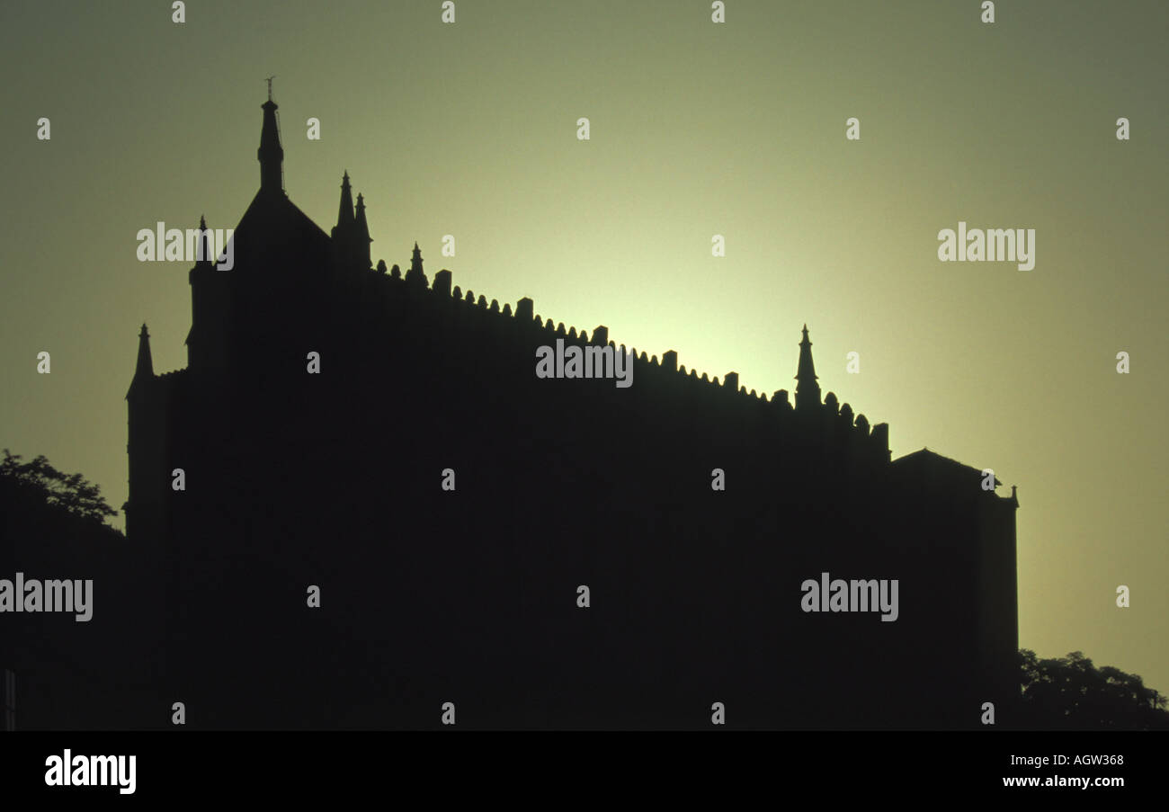 Silhouette de cathédrale Italie Gaeta Banque D'Images