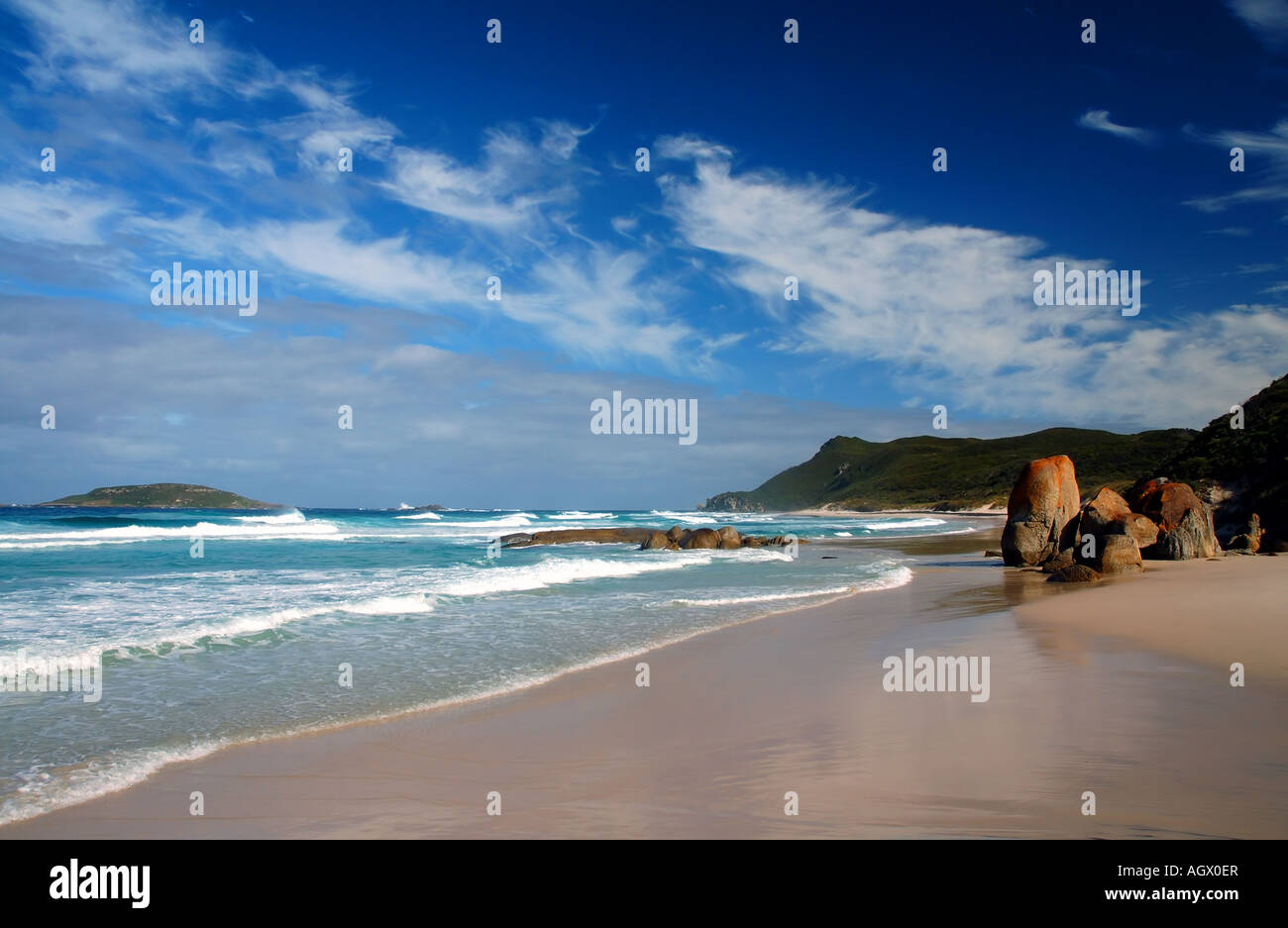 Les rochers de granit sur la plage de Shelly Nornalup Walpole National Park Australie Occidentale Banque D'Images