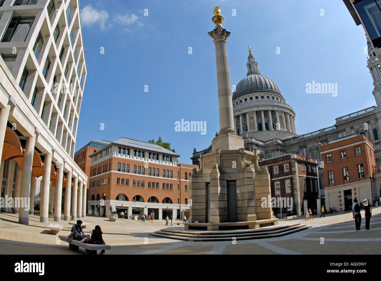 La Cathédrale St Paul et Paternoster Square London Stock Exchange Banque D'Images