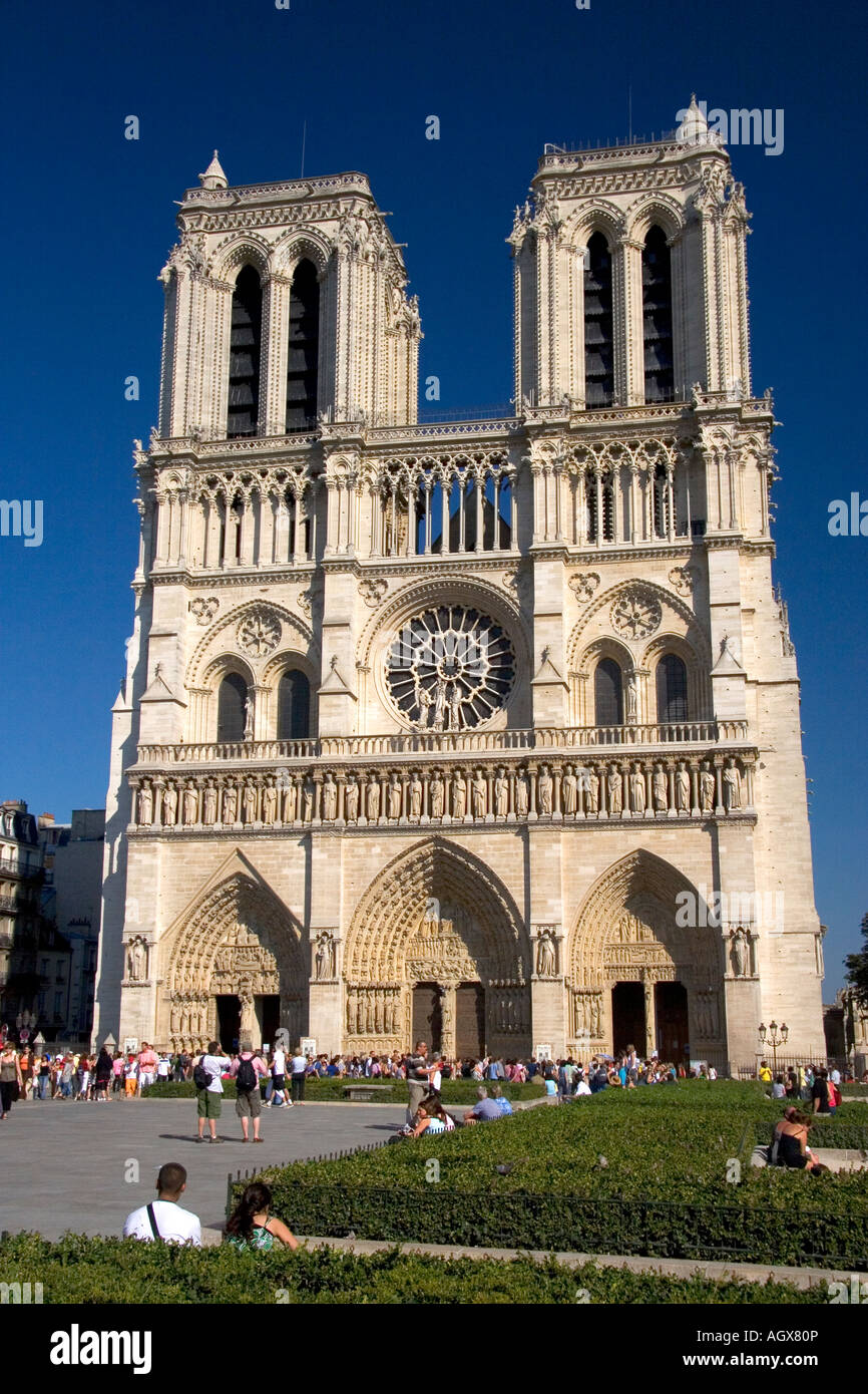 Cathédrale Notre Dame de Paris France Banque D'Images