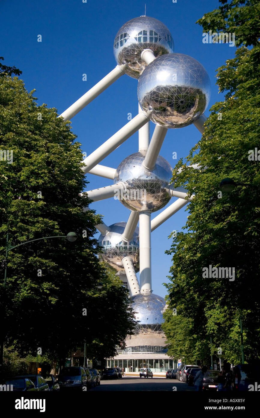 Monument de l'Atomium à Bruxelles Belgique Banque D'Images