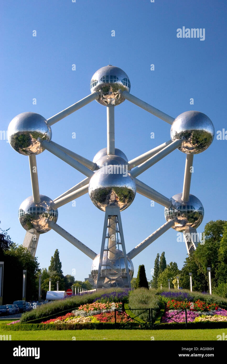 Monument de l'Atomium à Bruxelles Belgique Banque D'Images