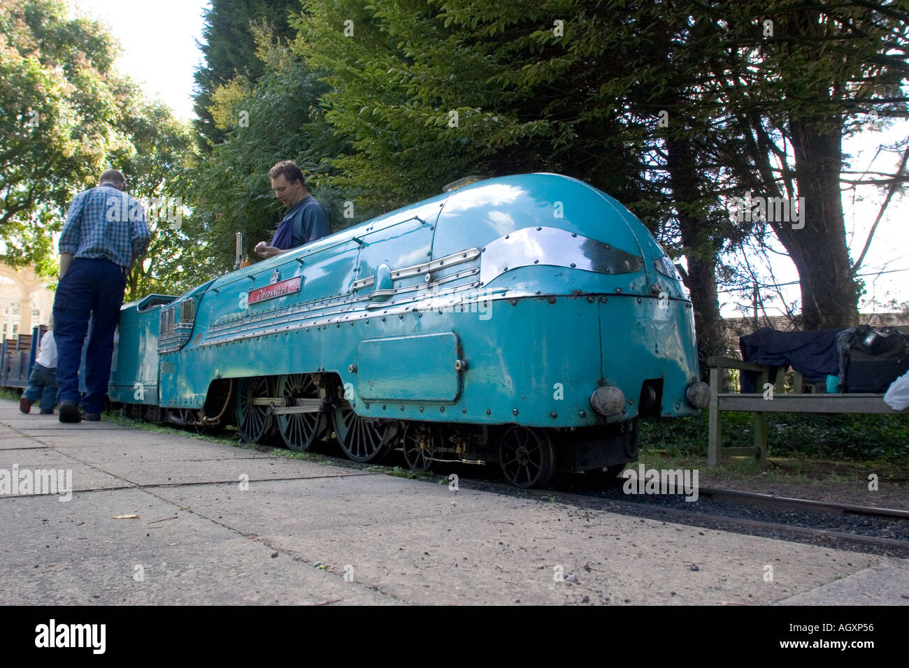 Model Railway train à vapeur dans les motifs de Syon House Londres Accueil du duc de Northumberland Banque D'Images