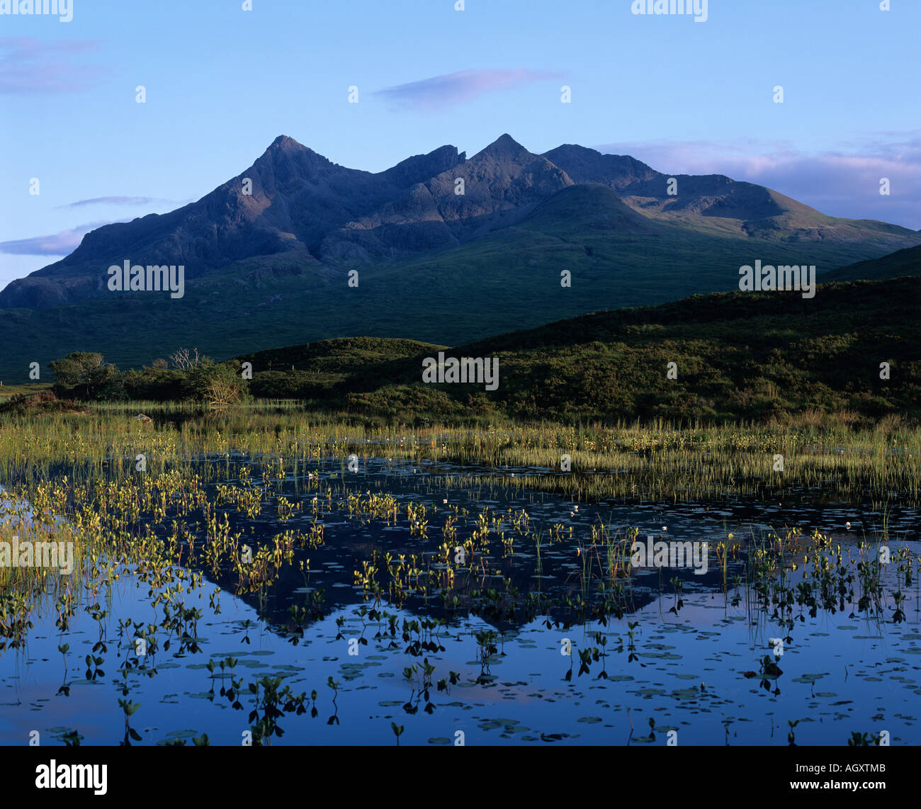 Cuillin Hills de Sligachan, île de Skye, Highland, Scotland, UK Banque D'Images