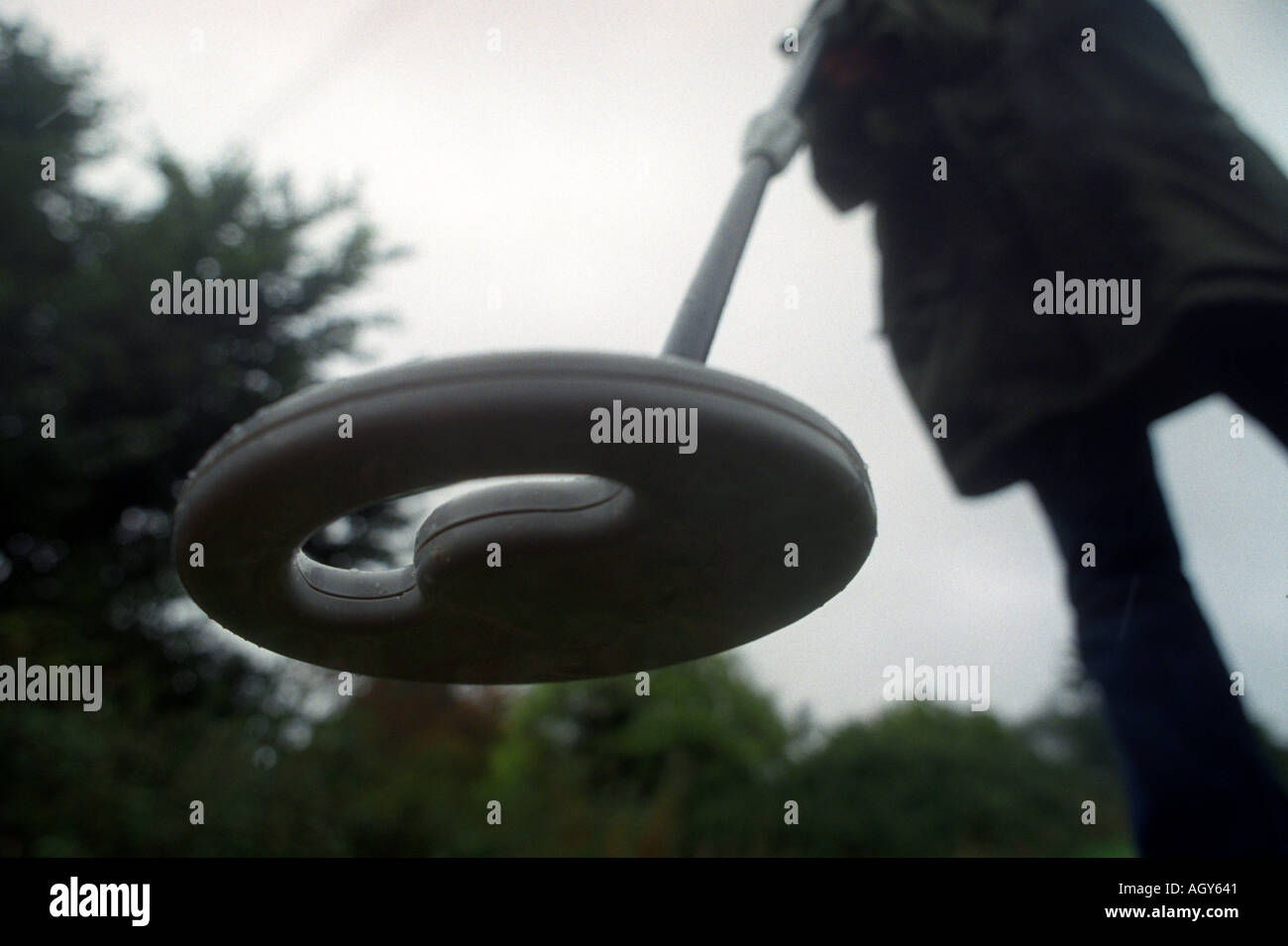 Close up d'un détecteur de métal utilisé Banque D'Images