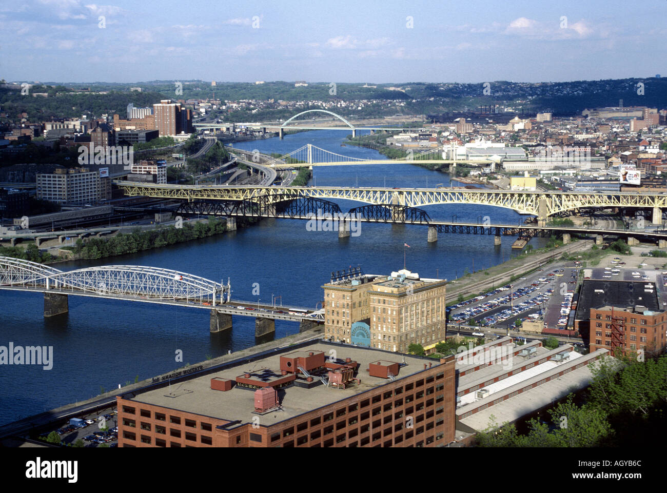 Les 5 ponts à Pittsburgh en Pennsylvanie pa Banque D'Images