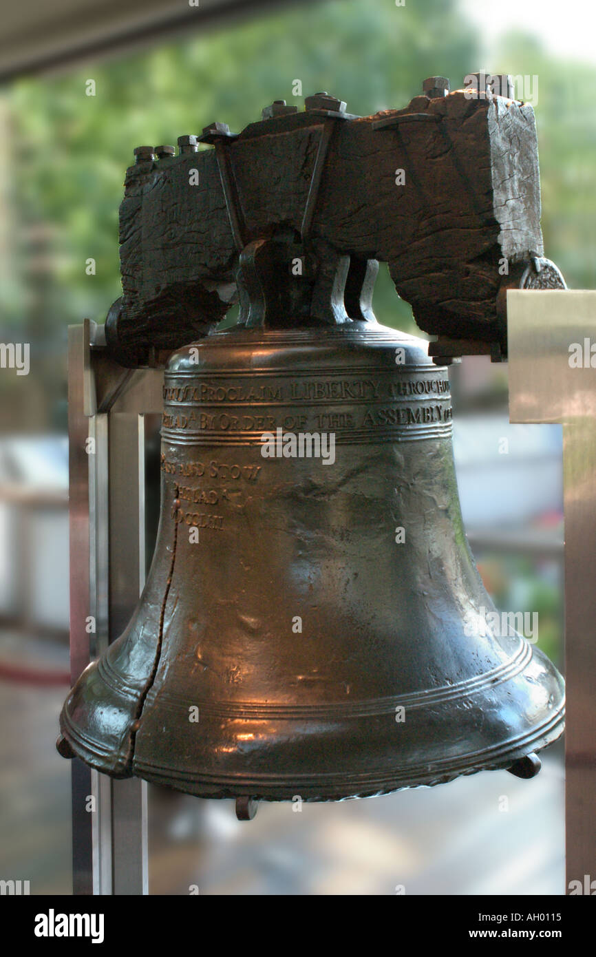 Liberty Bell dans le centre Liberty Bell, Independence Hall National Park, Philadelphie, Pennsylvanie, USA Banque D'Images