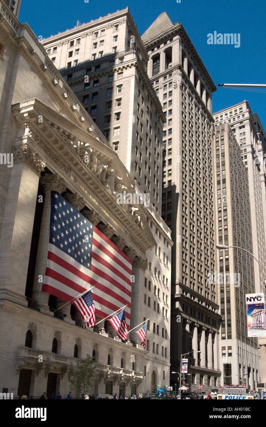 Bourse de New York, Wall Street, Manhattan, New York City, NY, USA Banque D'Images