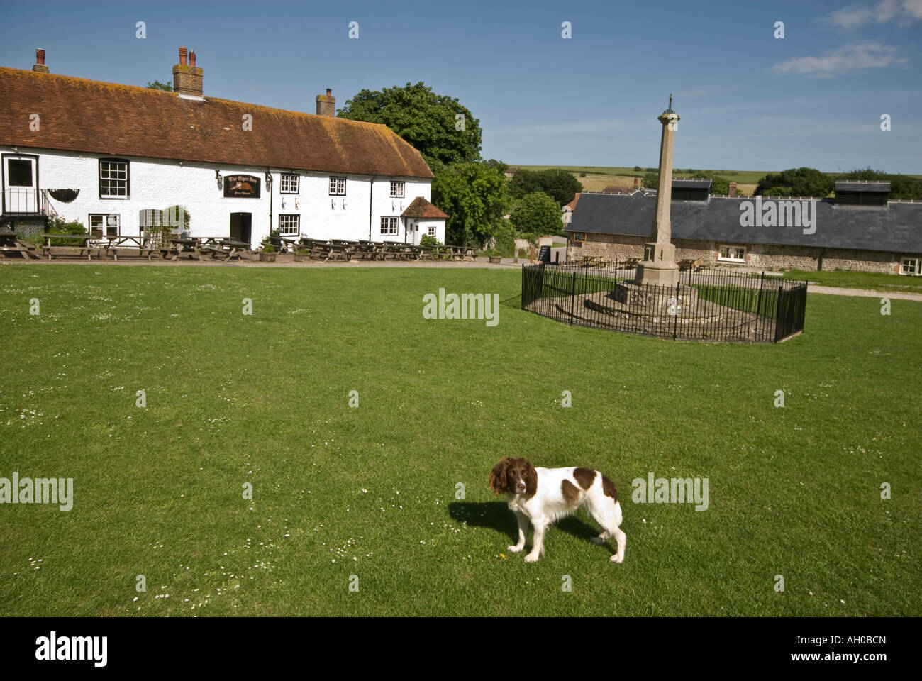 L'Angleterre rurale war memorial village green Banque D'Images