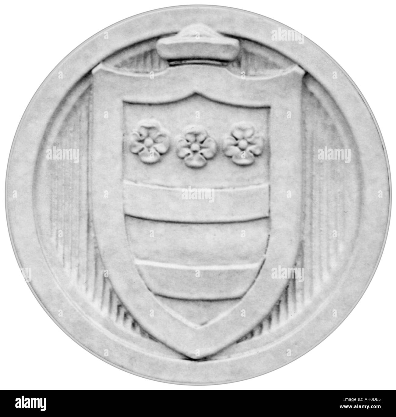 Médaillon bouclier rond Banque D'Images