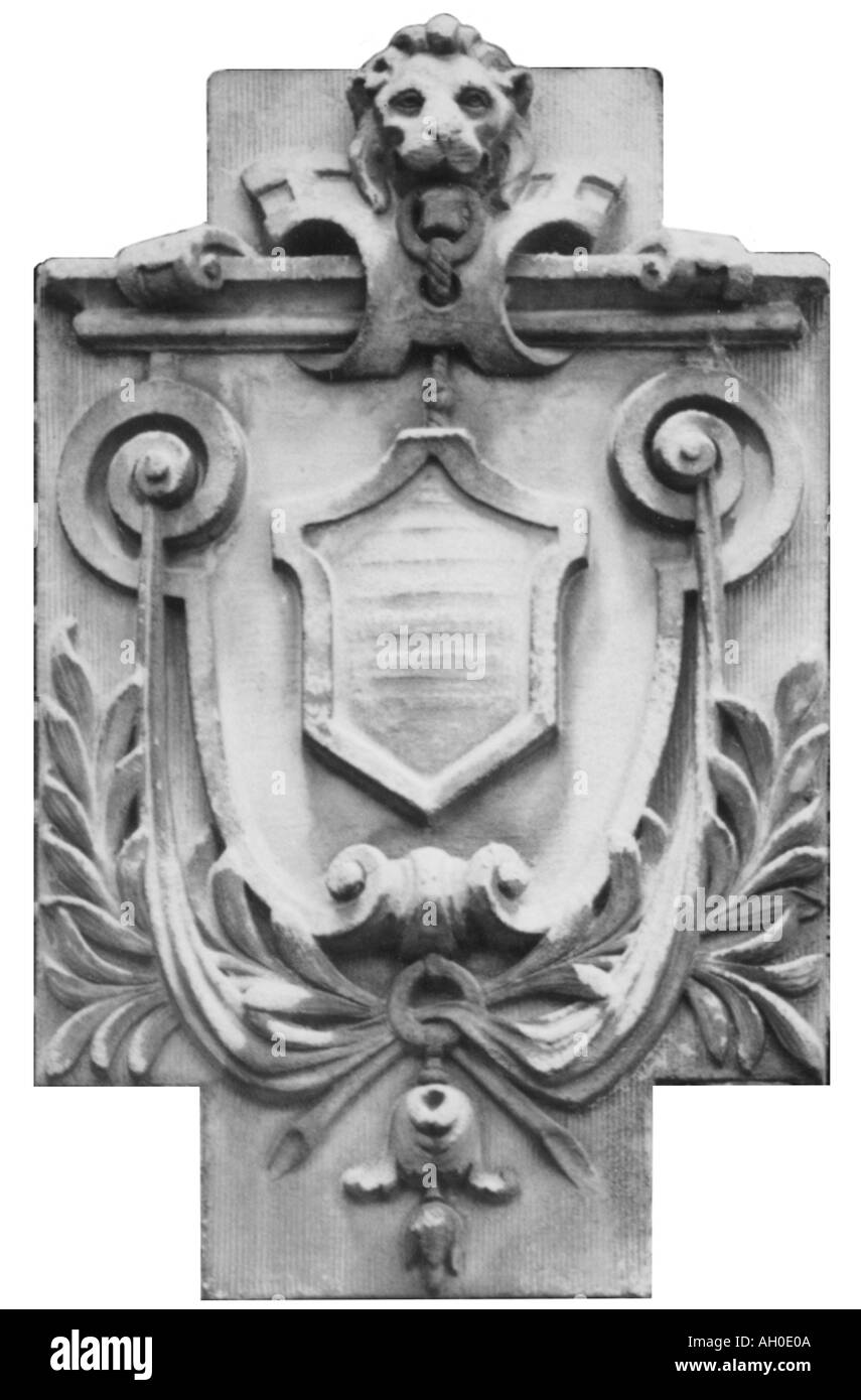 Plaque de tête de lion Banque D'Images