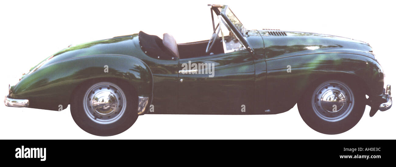 British Racing Green 1956 Nash Healy voiture sport décapotable Banque D'Images