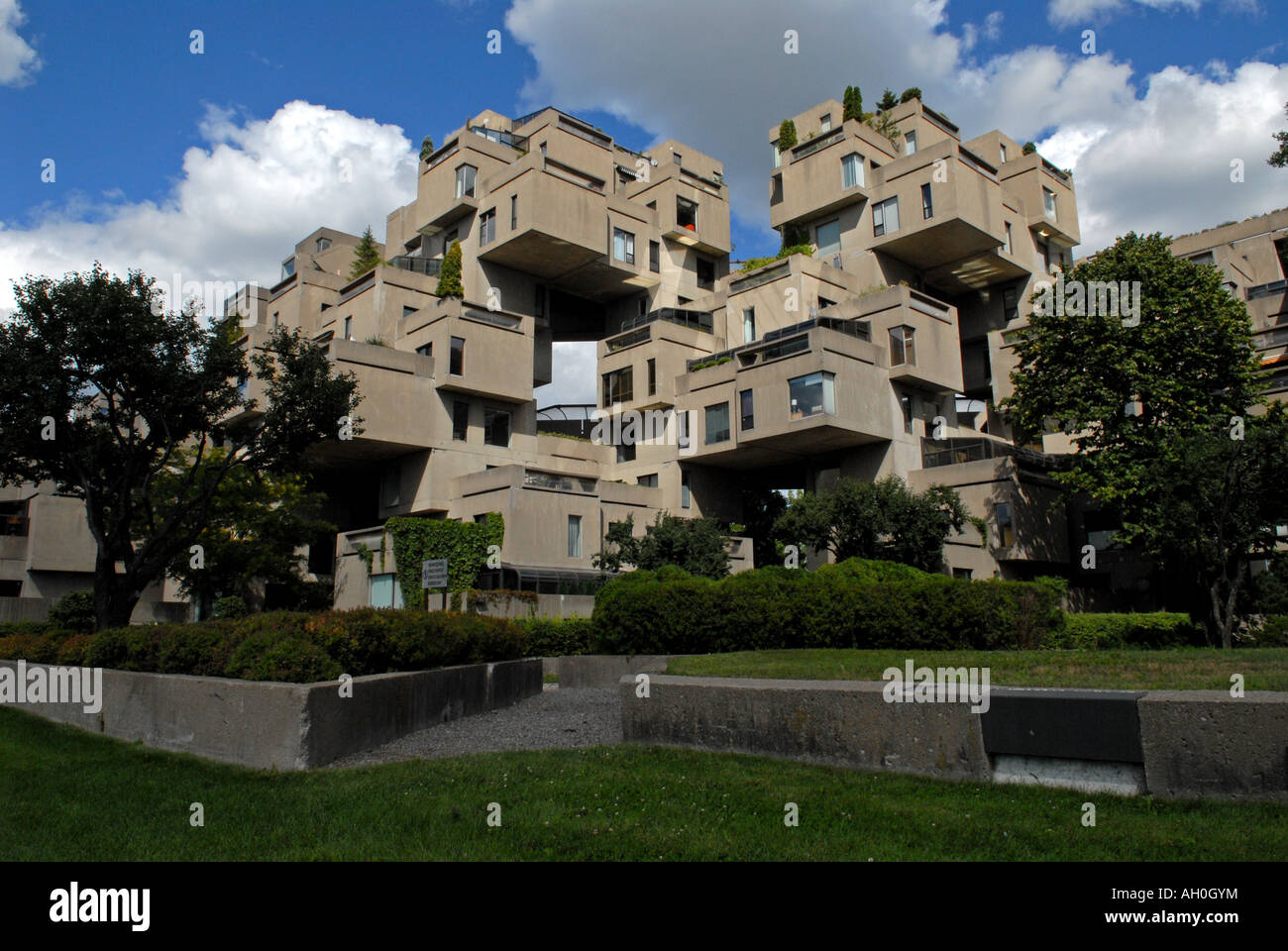 Habitat 67 sur l'île St-Hélène Montréal, Canada Banque D'Images