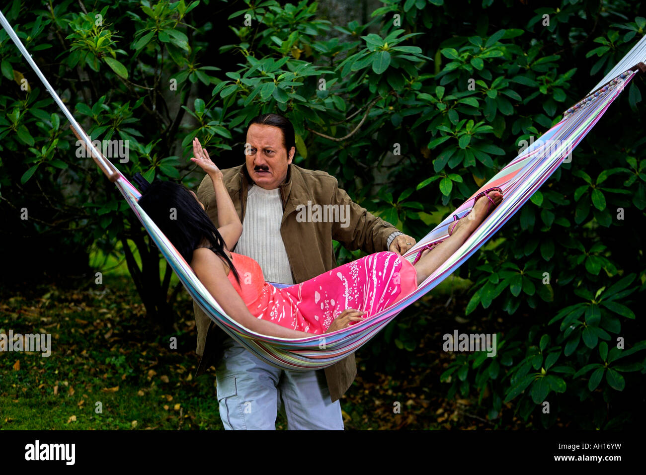 M. Bhatti sur Chutti Tournage Bollywood dans Cumbria avec Anupam Kher & Bhairavi Goswami LE PARC NATIONAL DE LAKE DISTRICT Banque D'Images