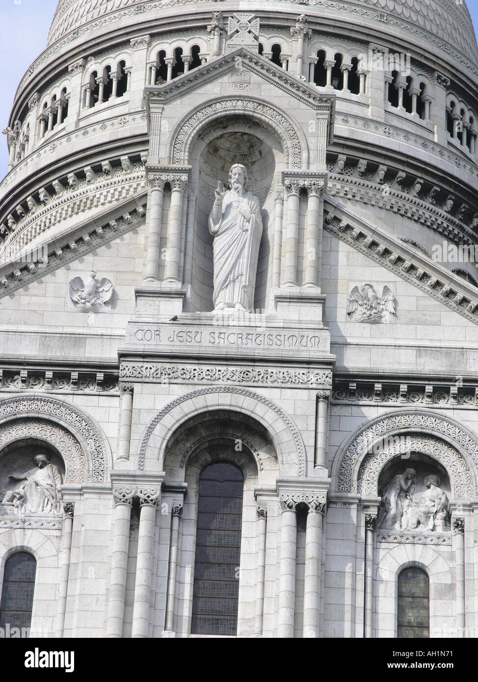 La basilique du Sacré-Cœur à Montmartre, Paris Banque D'Images