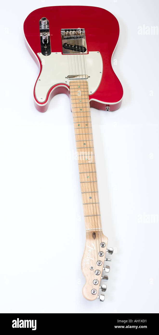 Fender Telecaster rouge Photo Stock - Alamy
