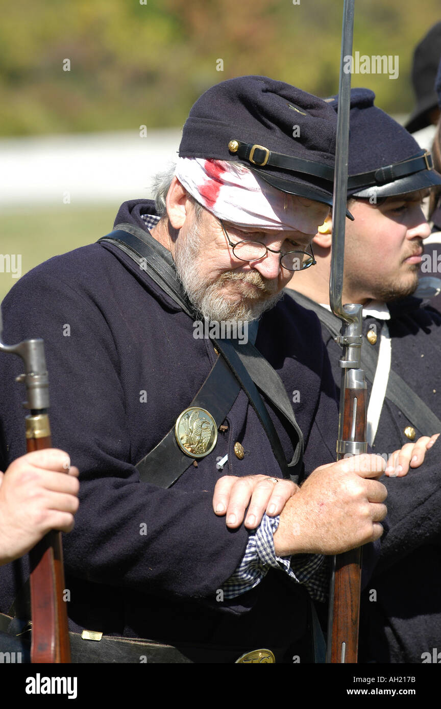 Civil War Soldier reenactment Port Huron au Michigan Banque D'Images
