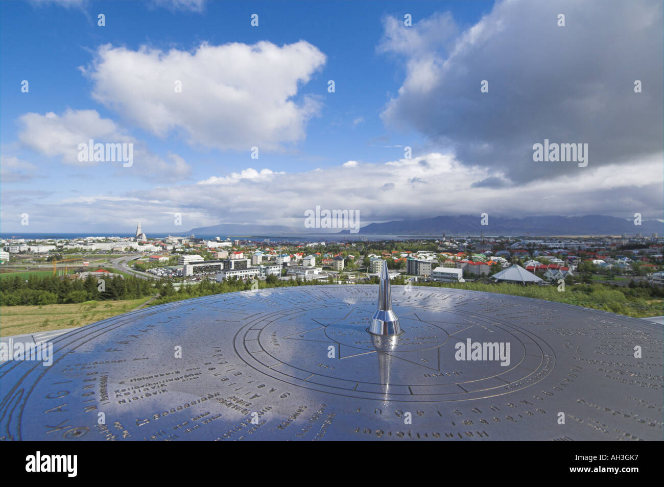 Reykjavik perlan vue à partir de la plate-forme d'observation pearl Islande capitale eu Europe Banque D'Images