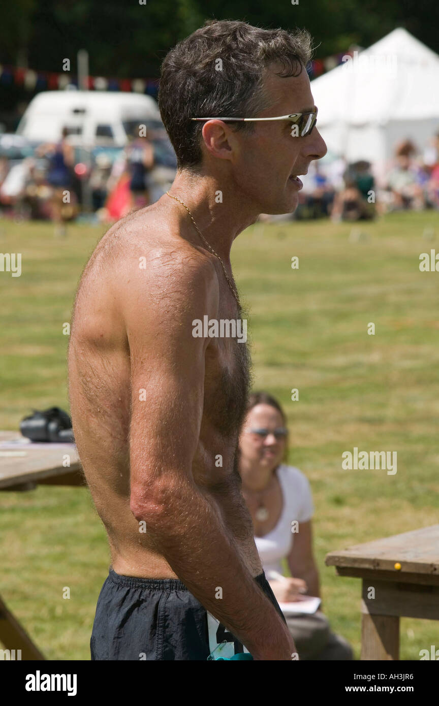 Libre d'un porteur est tombé en arrière, Ambleside, UK Sport Banque D'Images