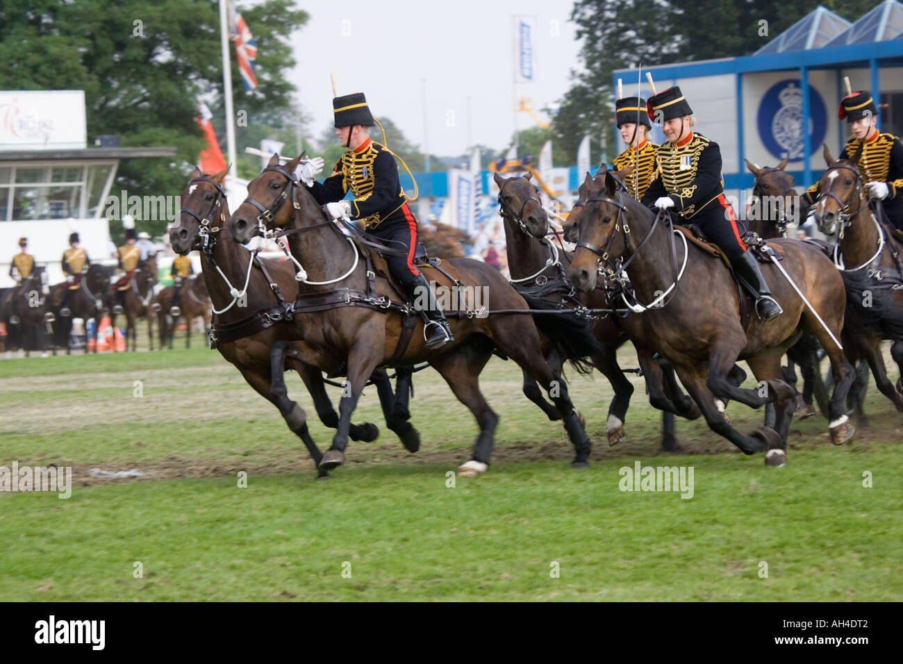 Les Kings Royal Horse Artillery afficher en grand Ring Stoneleigh Royal Show UK Banque D'Images