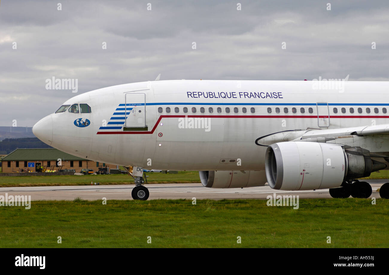 Airbus 310-340 français basé à Charles de Gaulle (Roissy) Avion de bimoteur construit par le consortium Airbus Banque D'Images