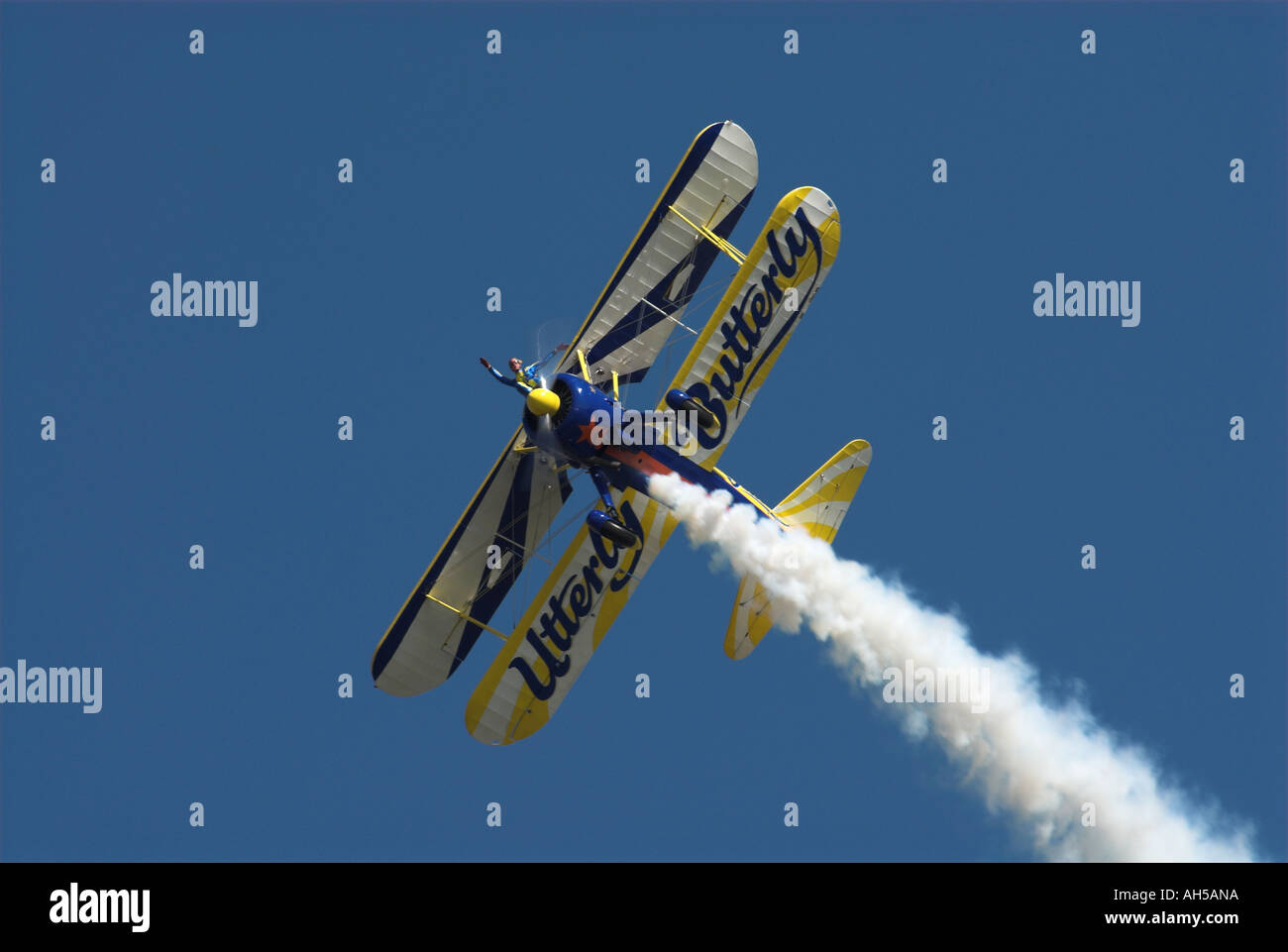 Acrobate au Royal International Air Tattoo de Fairford, Gloucestershire, Angleterre Banque D'Images